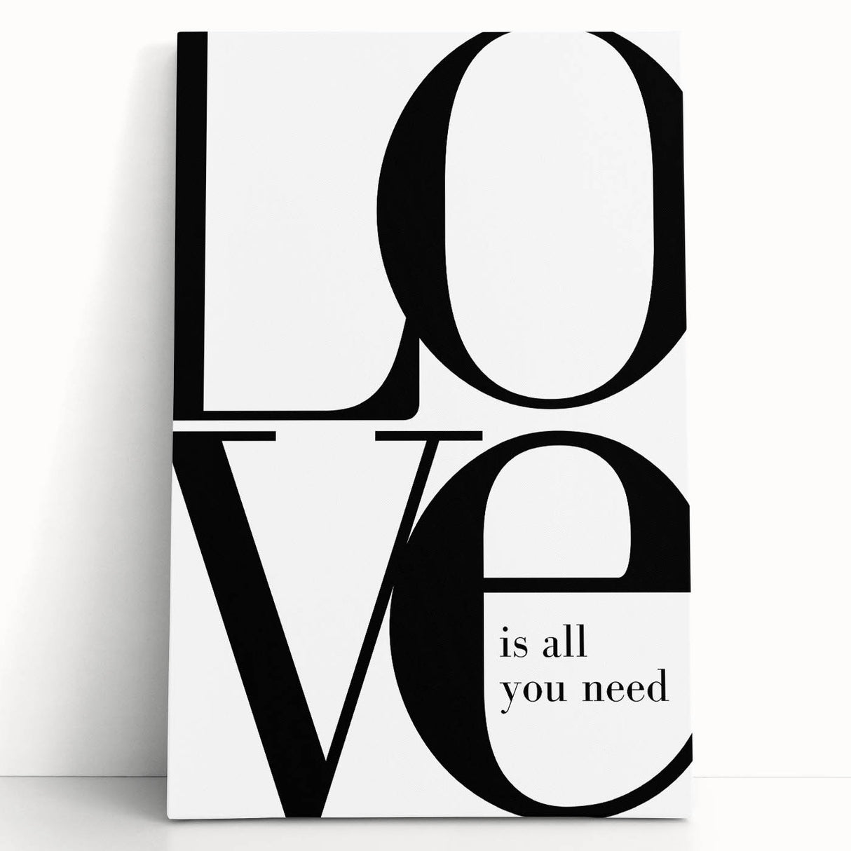 Modern Typography Wall Art - "LOVE" Inspirational Canvas Print