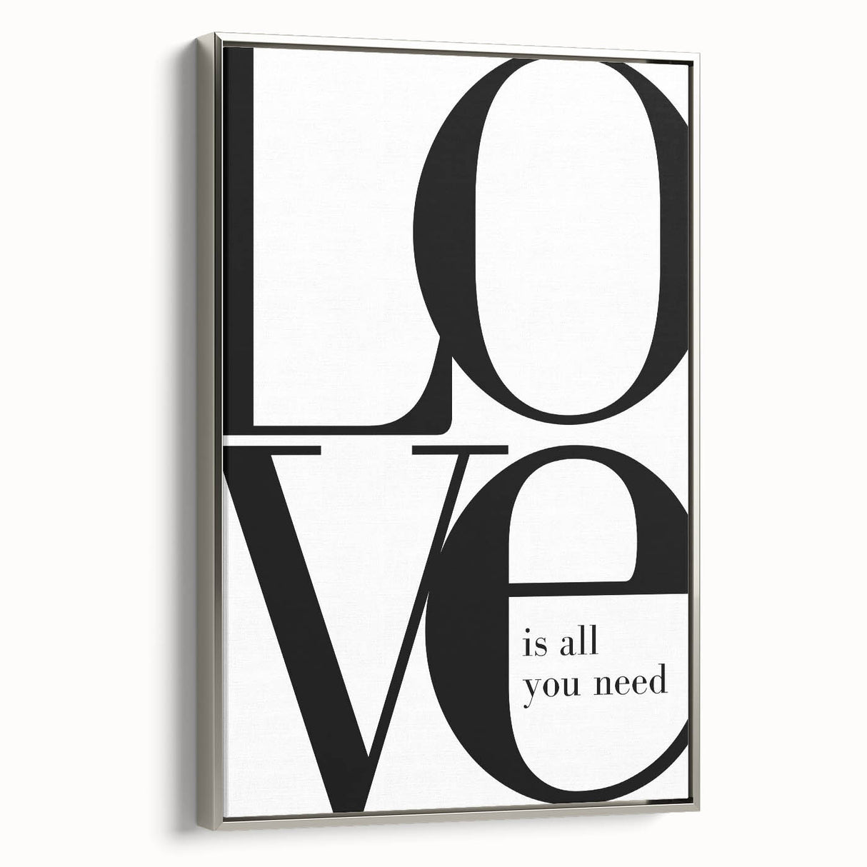 Modern Typography Wall Art - "LOVE" Inspirational Canvas Print