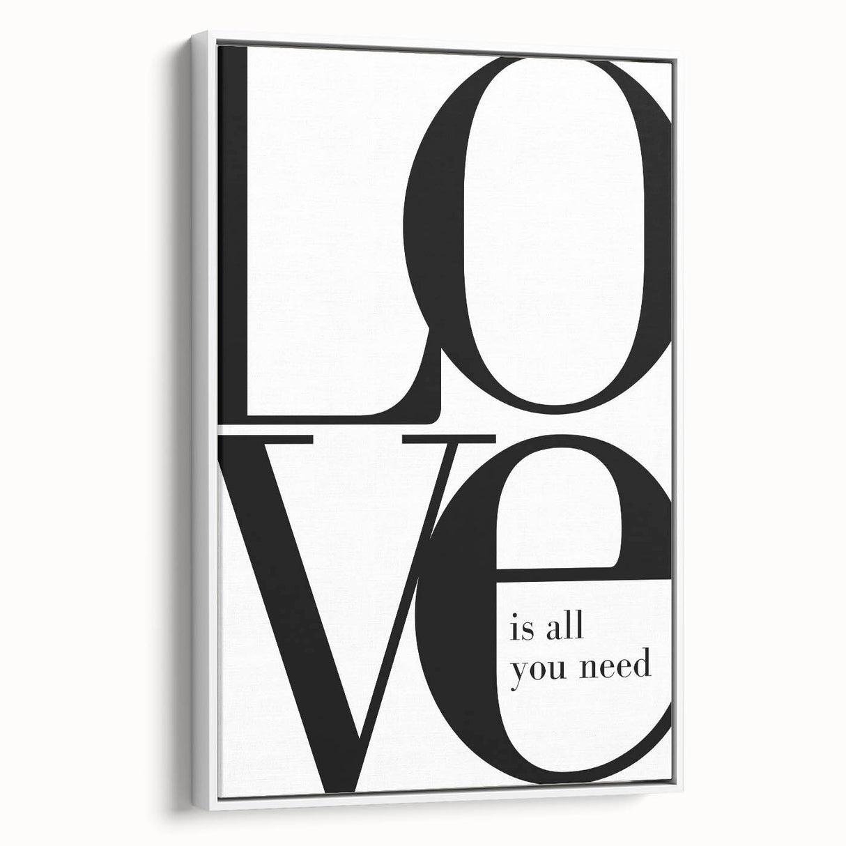 Modern Typography Wall Art - "LOVE" Inspirational Canvas Print