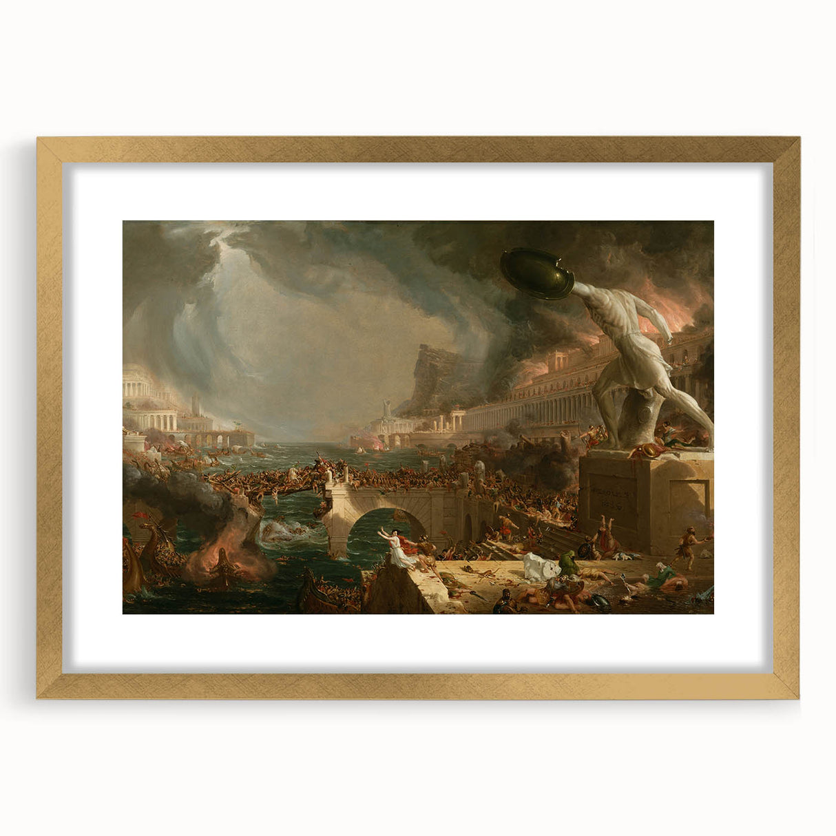 The Course of Empire: Destruction - Romanticism Historical Art Canvas
