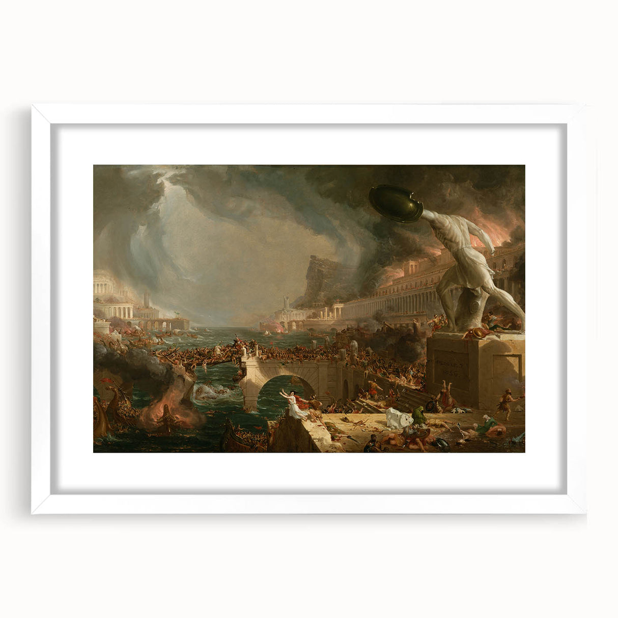 The Course of Empire: Destruction - Romanticism Historical Art Canvas