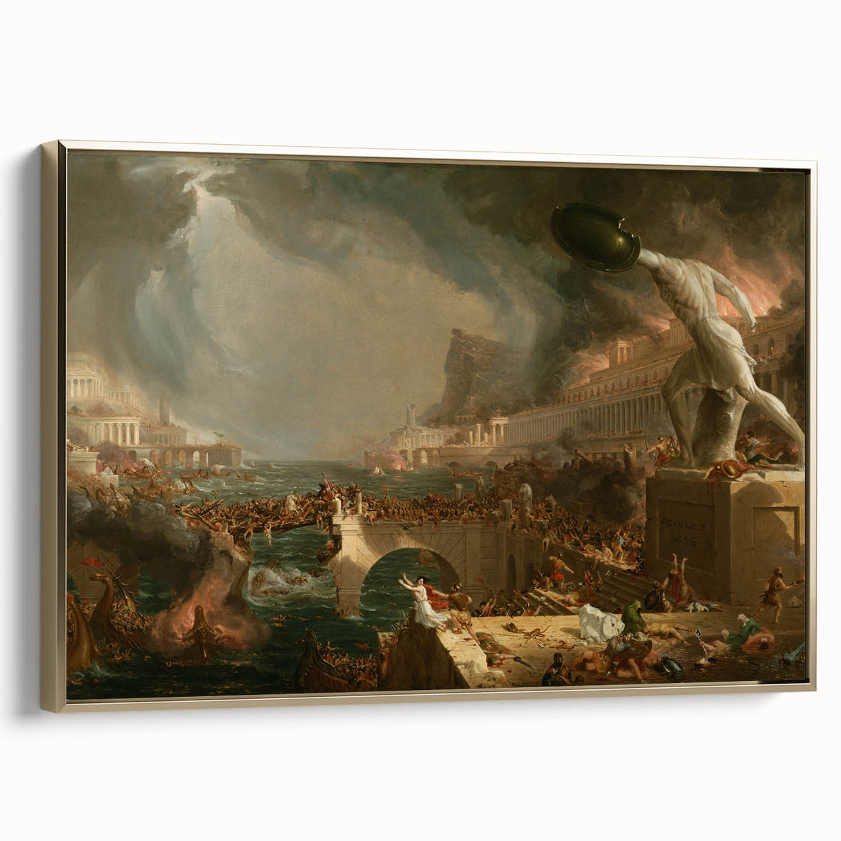 The Course of Empire: Destruction - Romanticism Historical Art Canvas