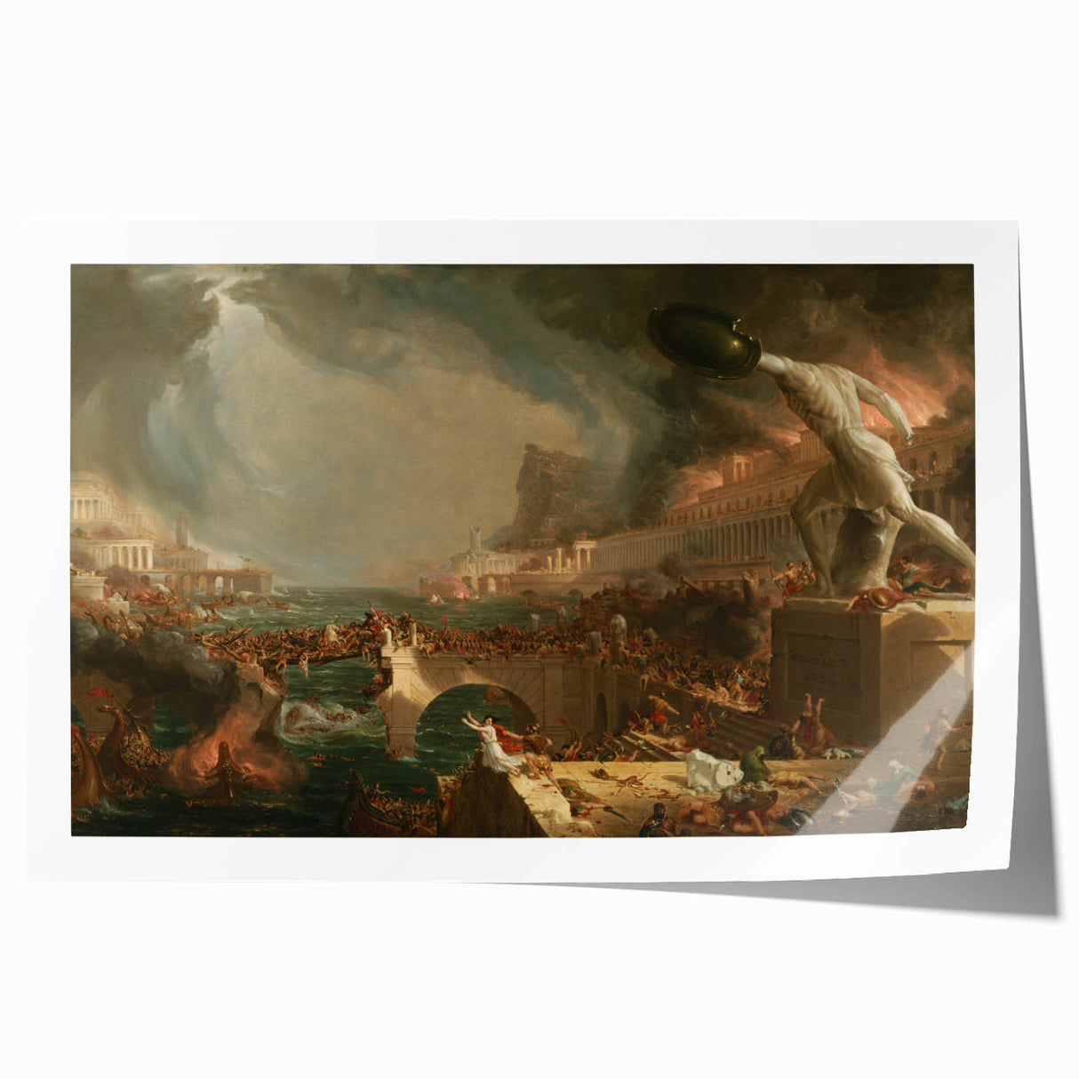 The Course of Empire: Destruction - Romanticism Historical Art Canvas
