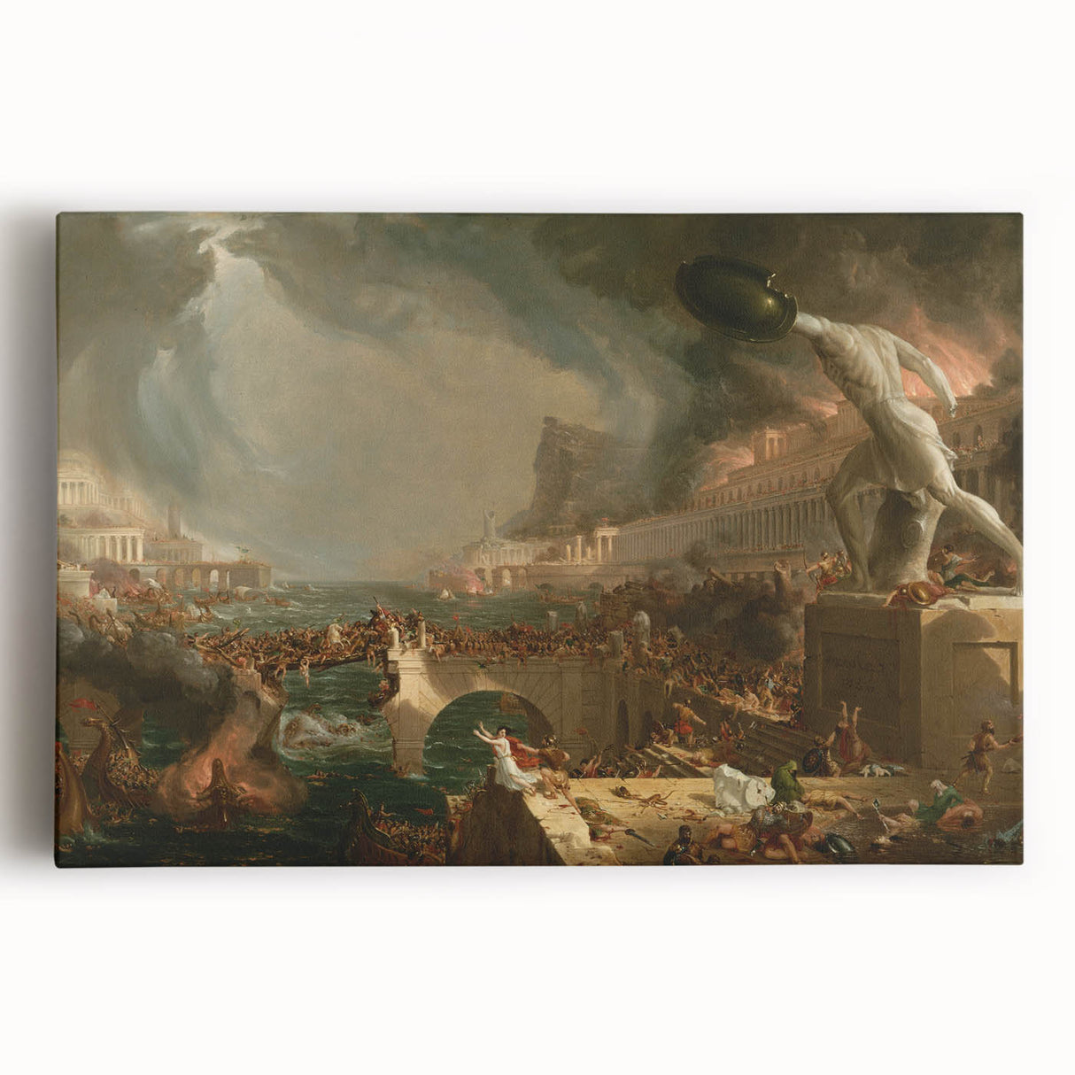 The Course of Empire: Destruction - Romanticism Historical Art Canvas