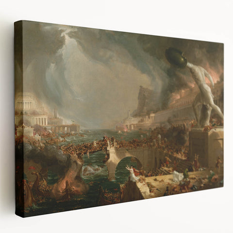 The Course of Empire: Destruction - Romanticism Historical Art Canvas