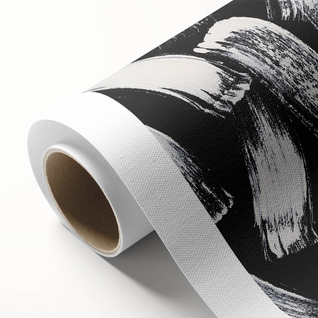 Bold Black and White Brushstroke Wall Art – Framed & Canvas