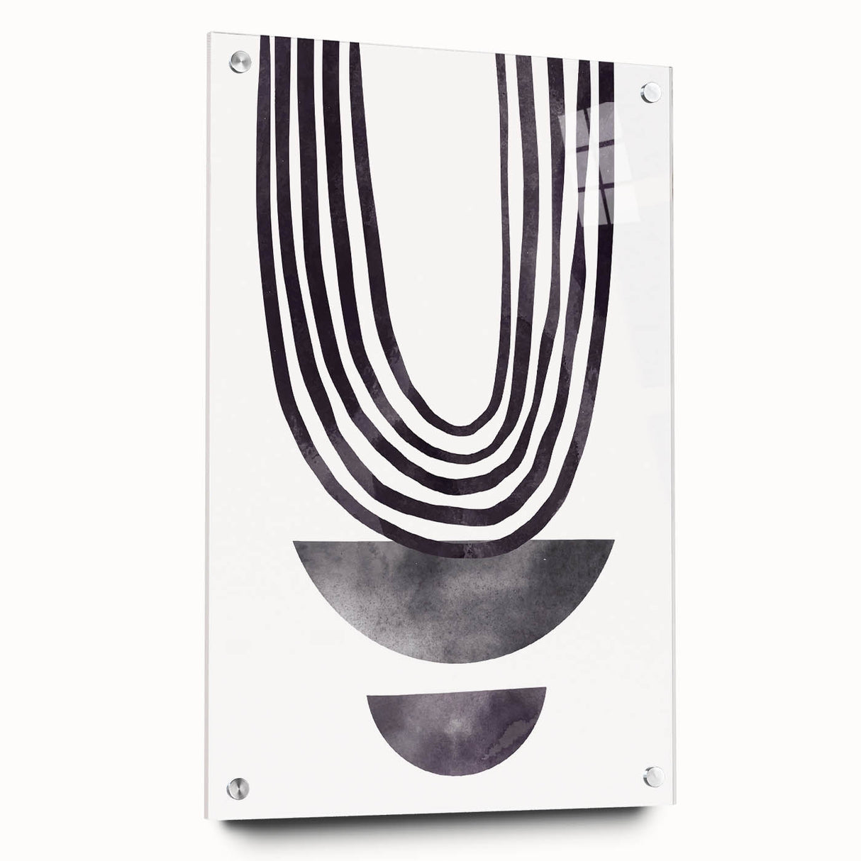 Modern Dining Room Art - Abstract Monochrome Wall Decor