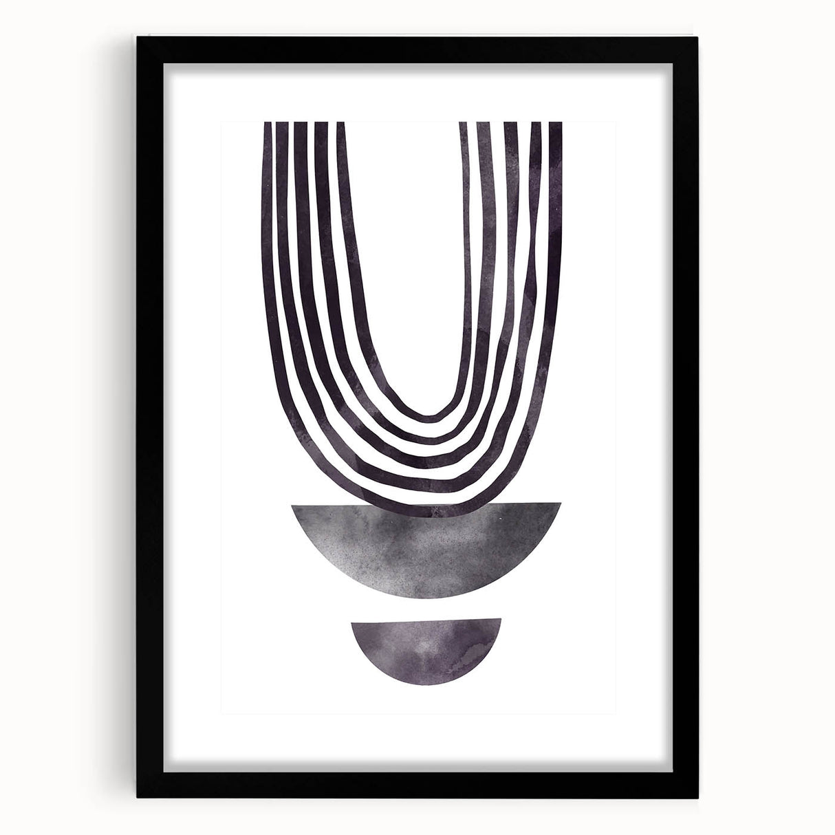 Modern Dining Room Art - Abstract Monochrome Wall Decor