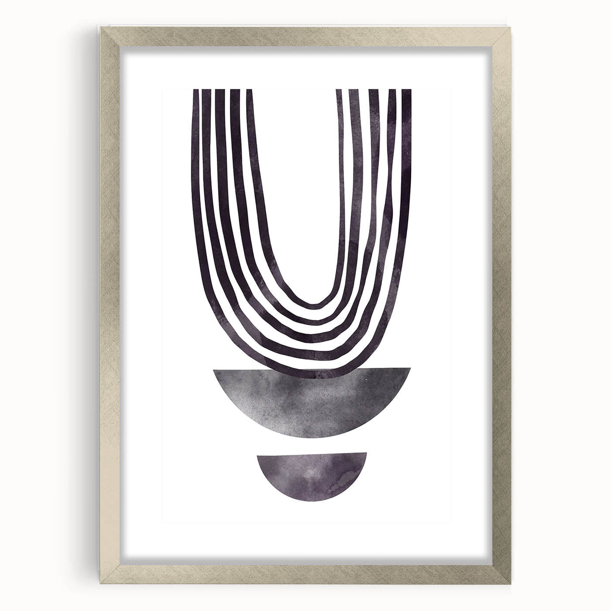 Modern Dining Room Art - Abstract Monochrome Wall Decor