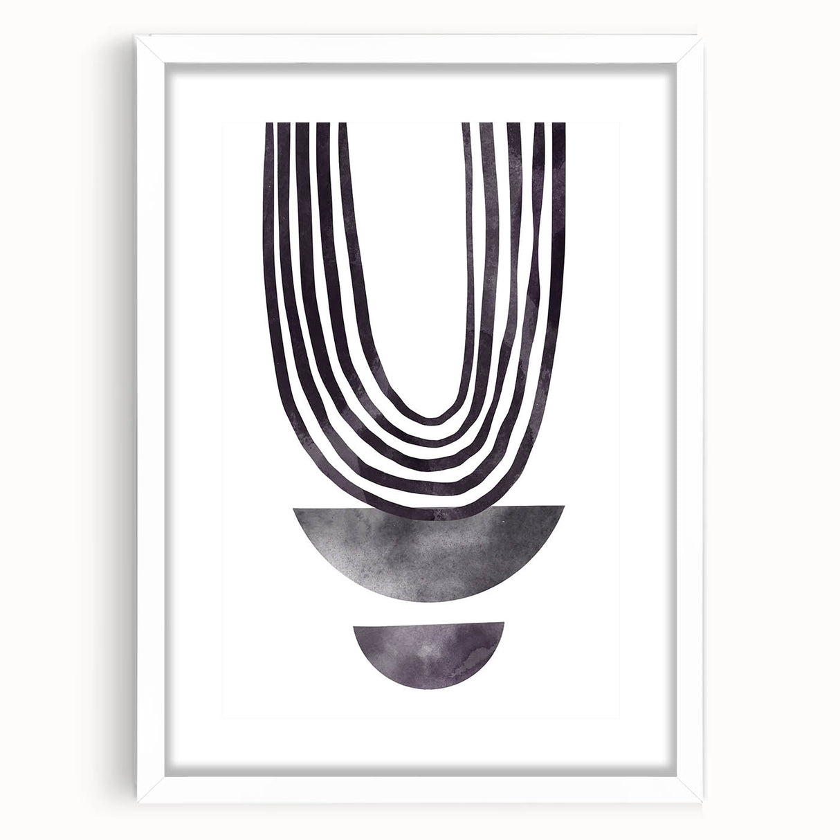 Modern Dining Room Art - Abstract Monochrome Wall Decor