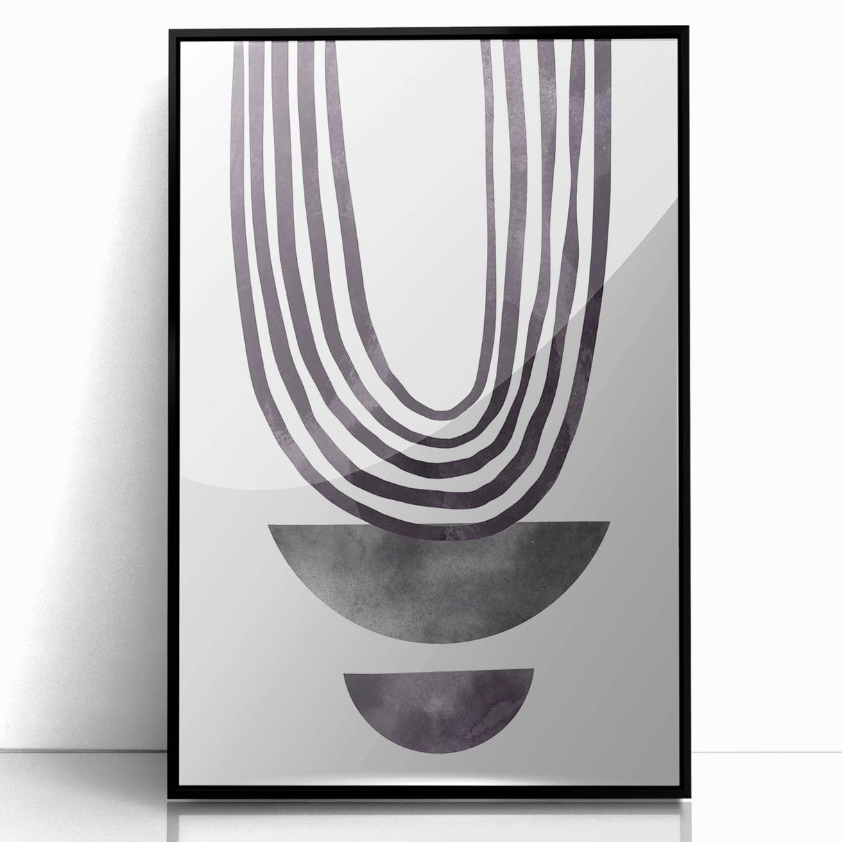 Modern Dining Room Art - Abstract Monochrome Wall Decor