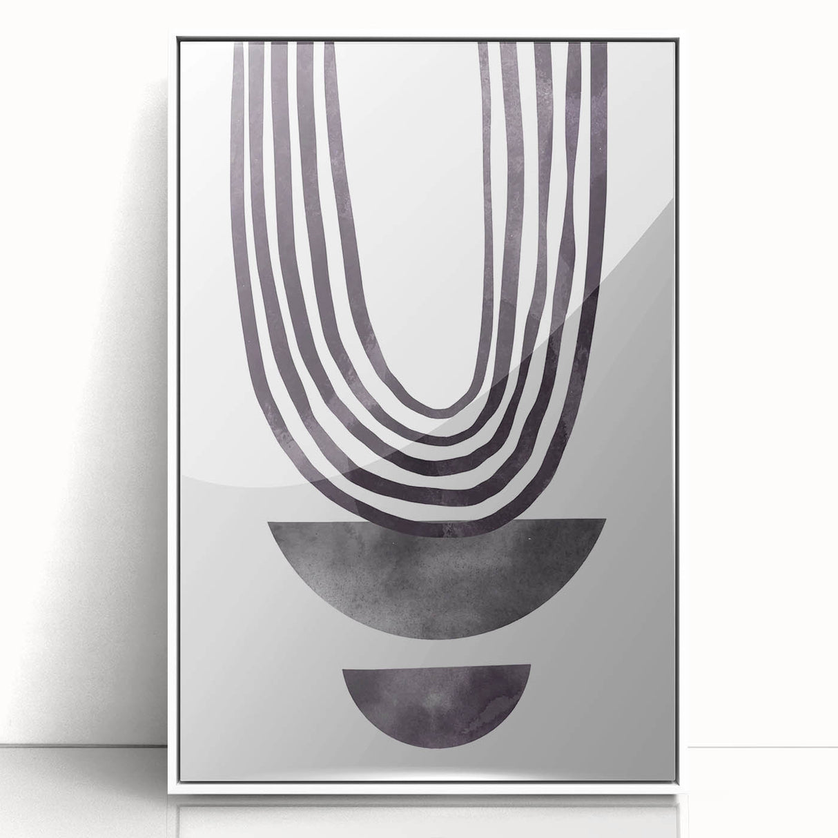 Modern Dining Room Art - Abstract Monochrome Wall Decor