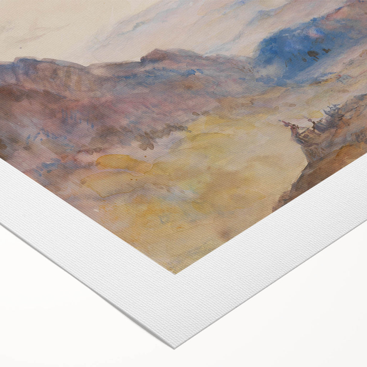 Romanticism Art: "Mountain Scene, Mist Rising" Serene Landscape Print