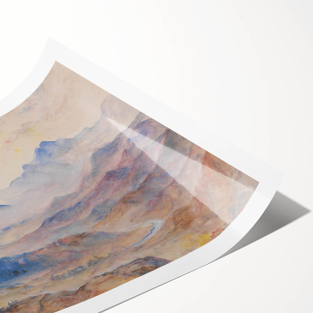 Romanticism Art: "Mountain Scene, Mist Rising" Serene Landscape Print