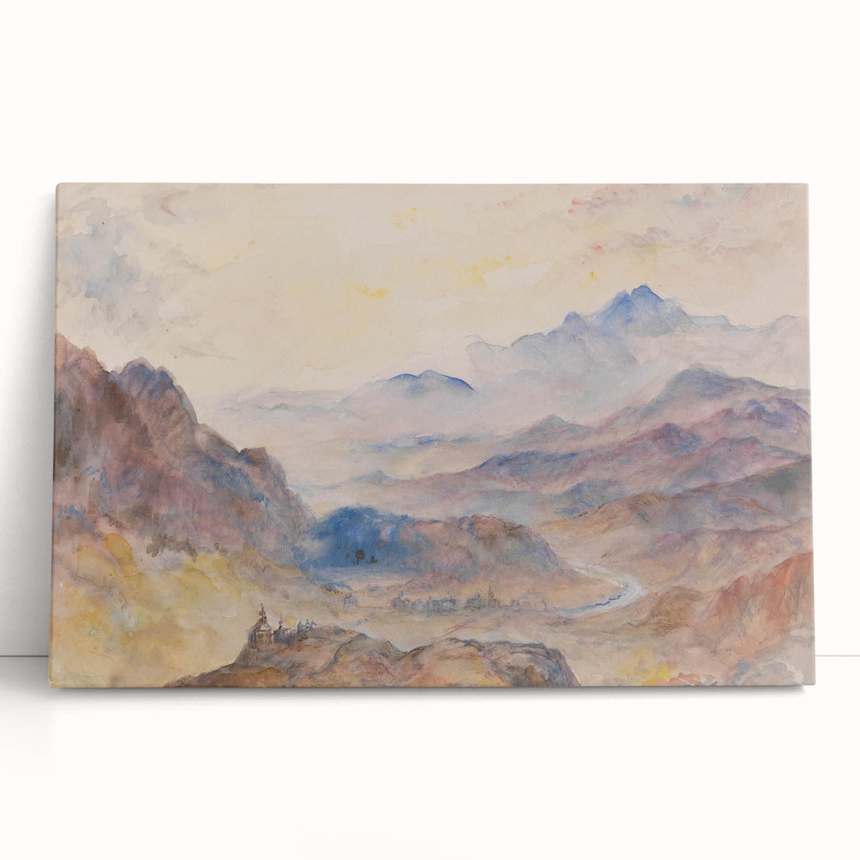 Romanticism Art: "Mountain Scene, Mist Rising" Serene Landscape Print