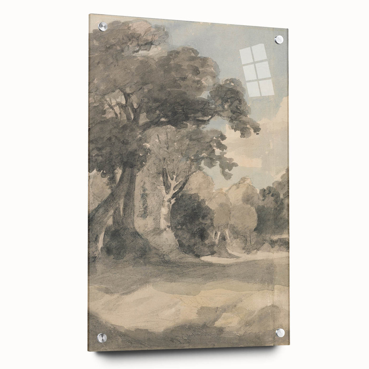 Romanticism Art Print: Trees in a Meadow by John Constable Canvas