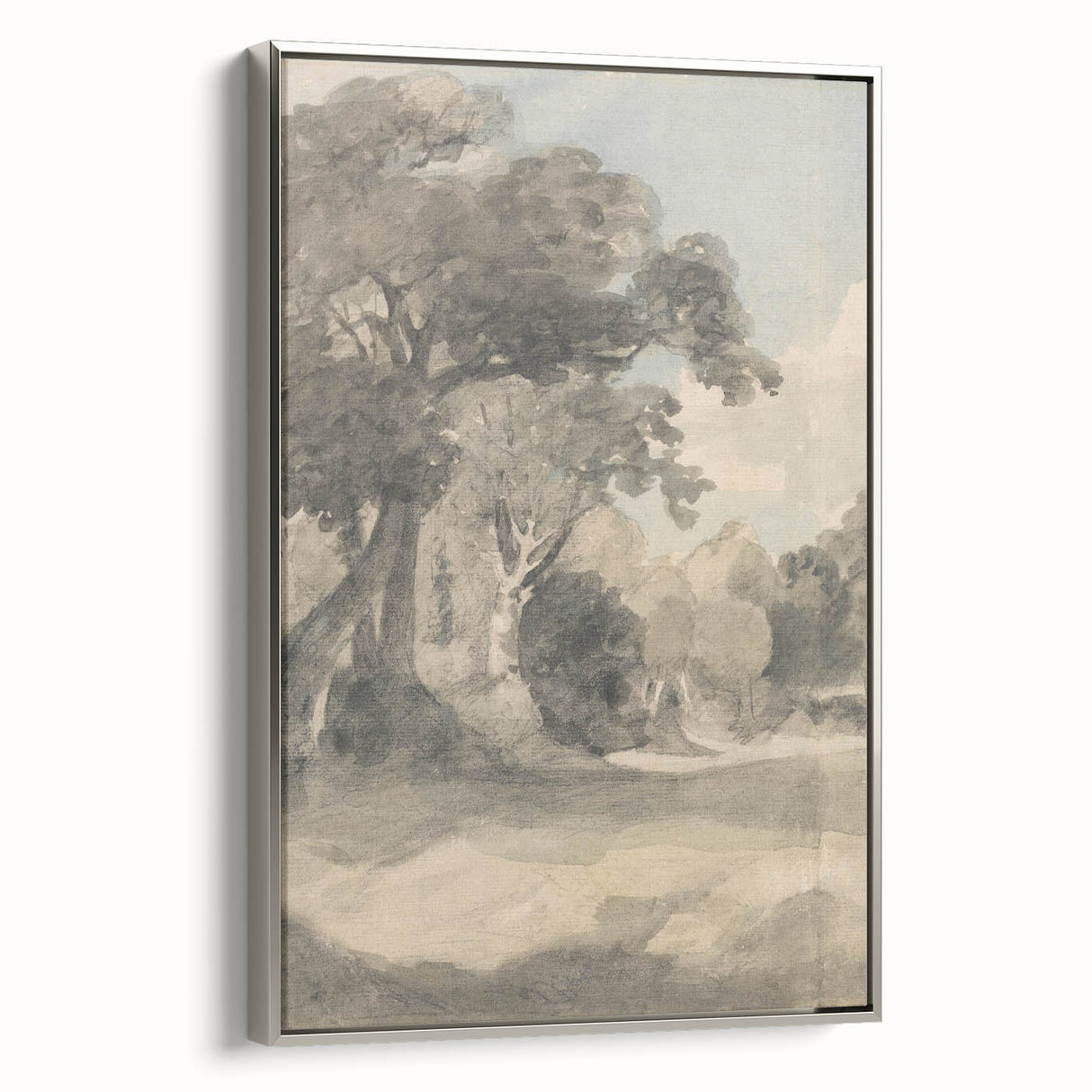 Romanticism Art Print: Trees in a Meadow by John Constable Canvas
