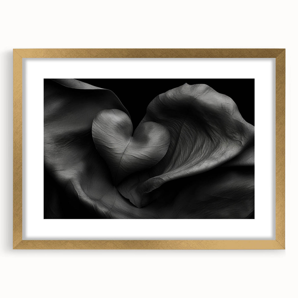 Elegant Black Heart Abstract Bedroom Wall Art – Framed & Canvas