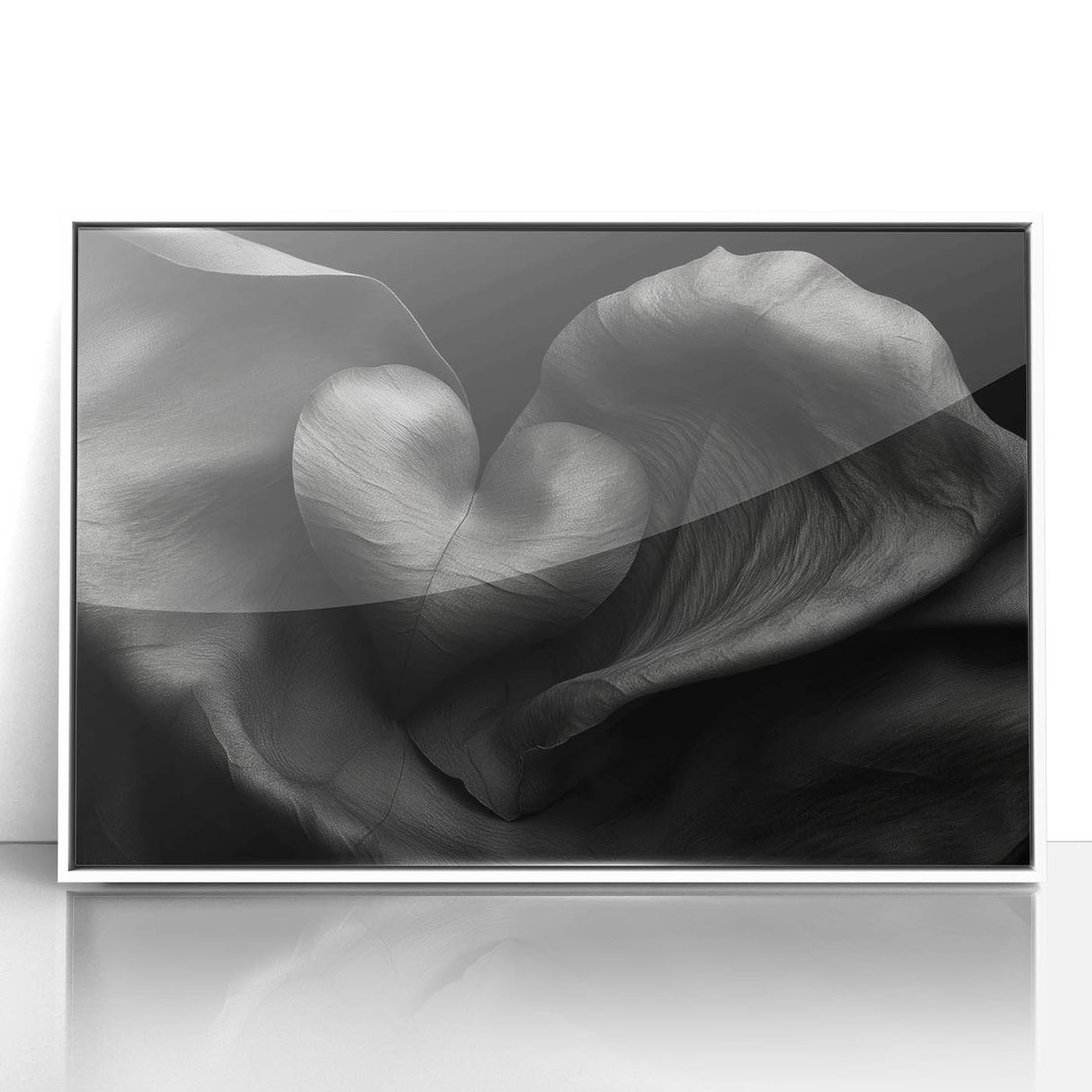 Elegant Black Heart Abstract Bedroom Wall Art – Framed & Canvas