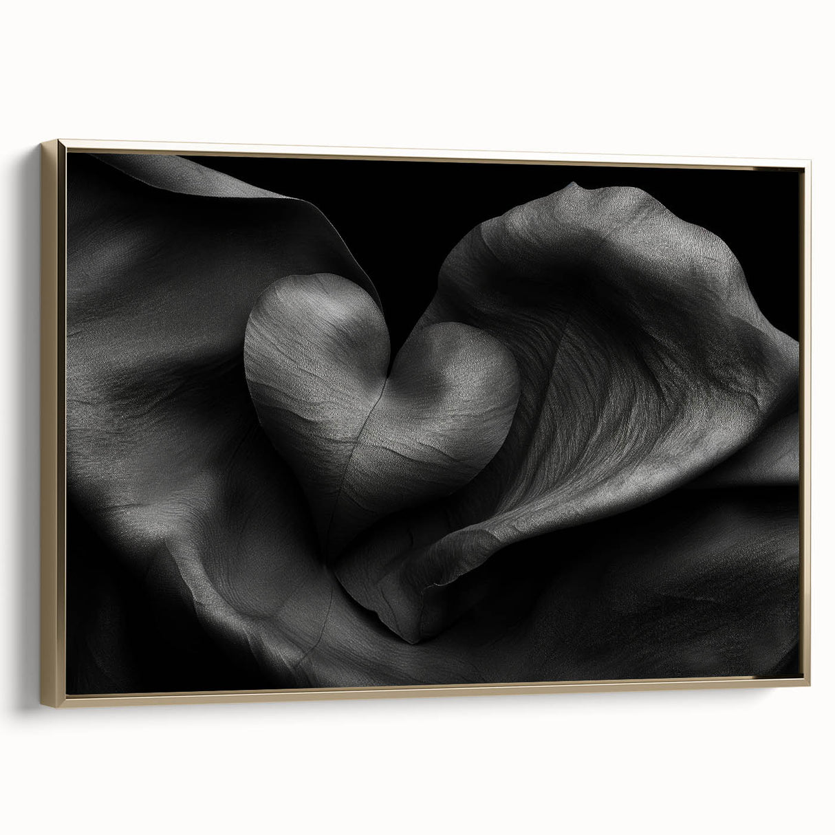 Elegant Black Heart Abstract Bedroom Wall Art – Framed & Canvas