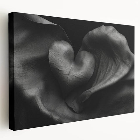 Elegant Black Heart Abstract Bedroom Wall Art – Framed & Canvas
