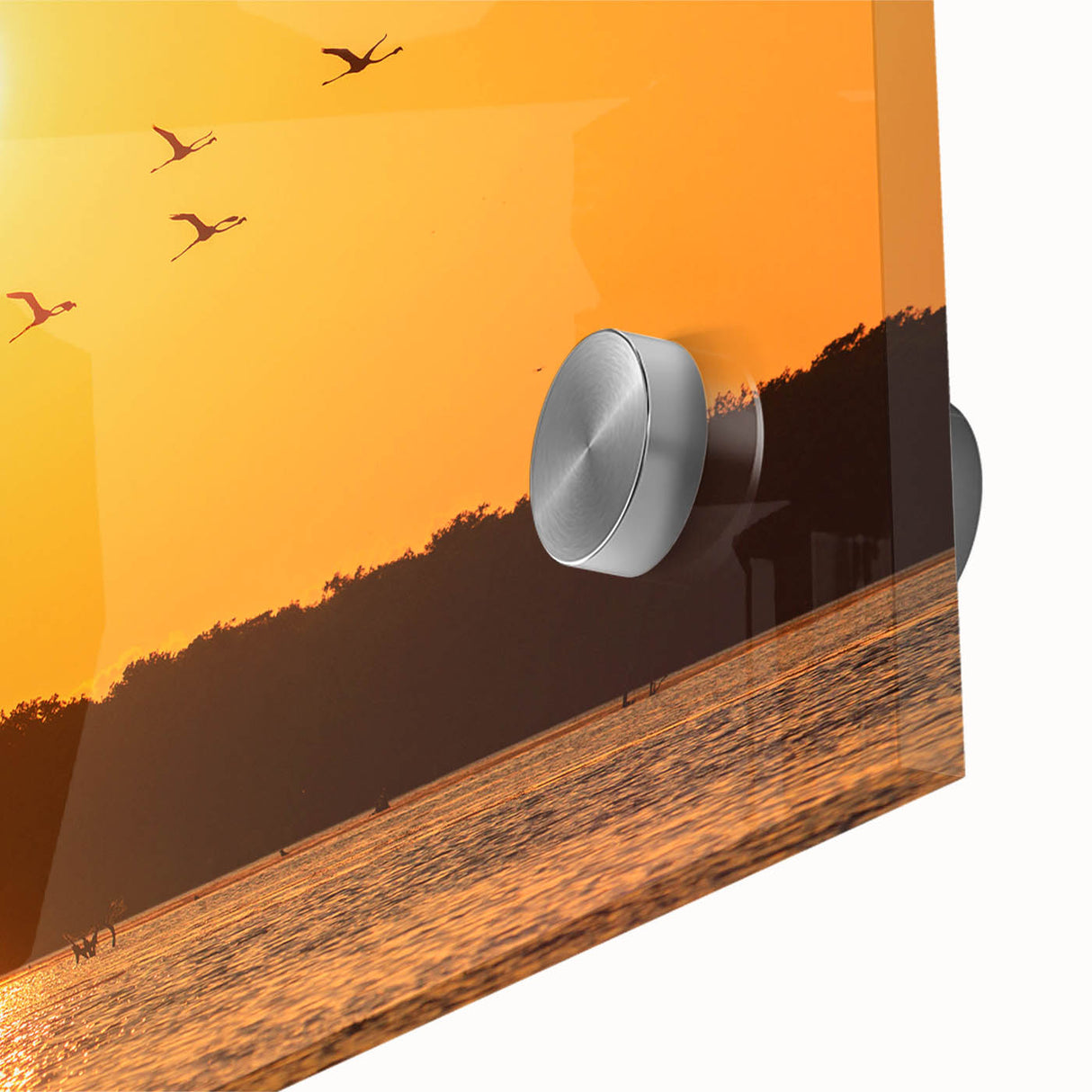 Large abstract wall art featuring a Yucatan scenery in muted earth tones on acrylic glass, ideal for dining room ambiance.