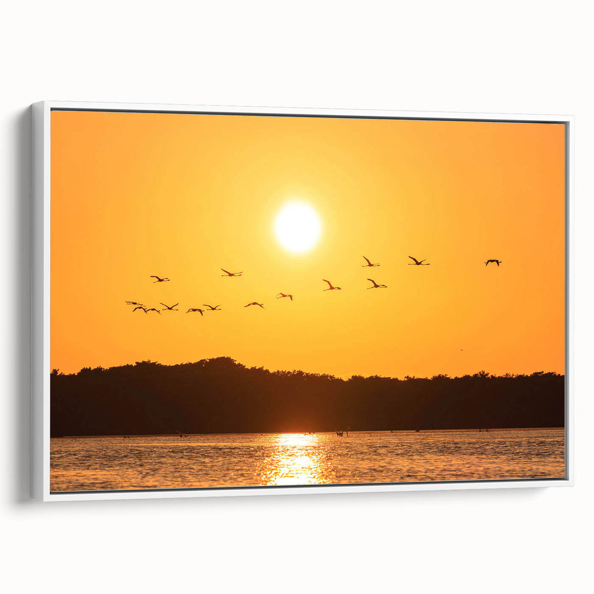 Vintage poster art of Yucatán scenery on a framed canvas, featuring vibrant colors, ideal for living room decor.