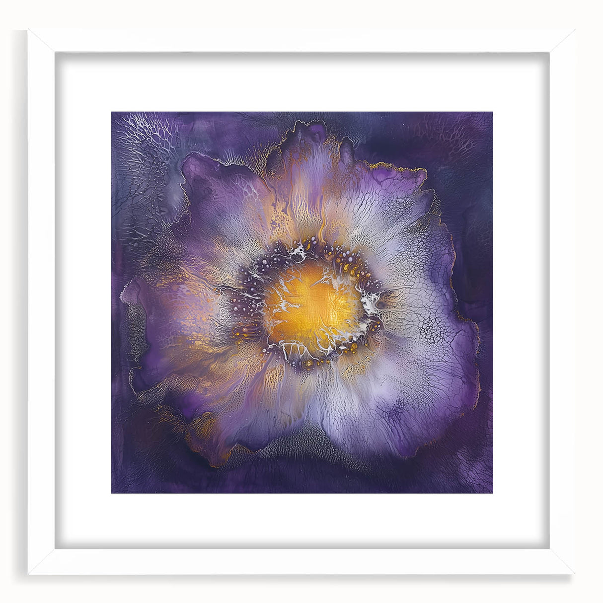 Abstract minimalist framed artwork with a white mat, showcasing geometric shapes in soft pastel colors, perfect for modern home decor.