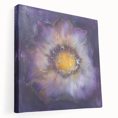 Minimalist abstract stretched canvas artwork displayed from a side view, showcasing subtle colors and textures, perfect for modern home decor.