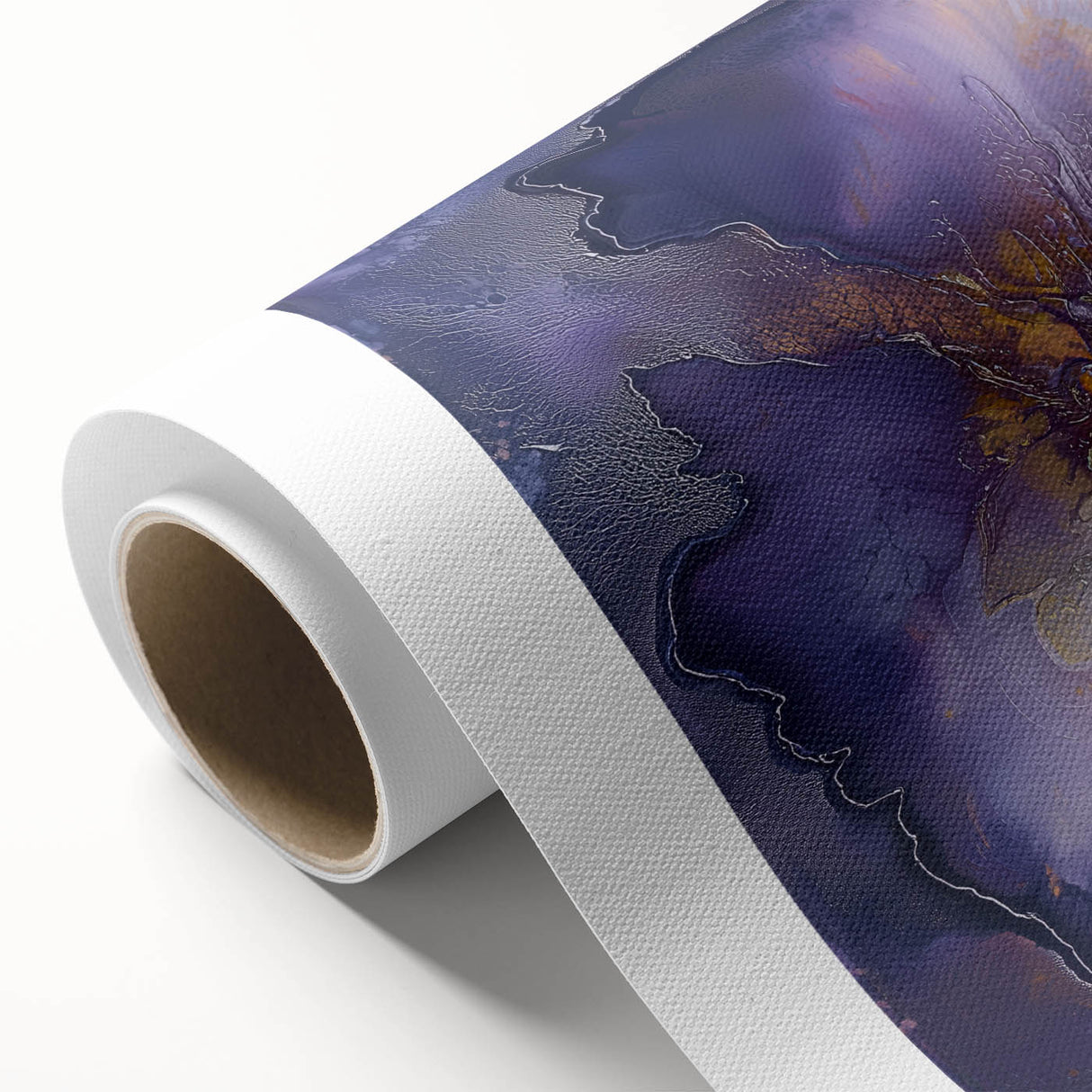 Abstract minimalist wall art design on rolled canvas, showcasing soft pastel colors and geometric shapes, ideal for modern home decor. Packaged securely in a protective cardboard tube for safe delivery.