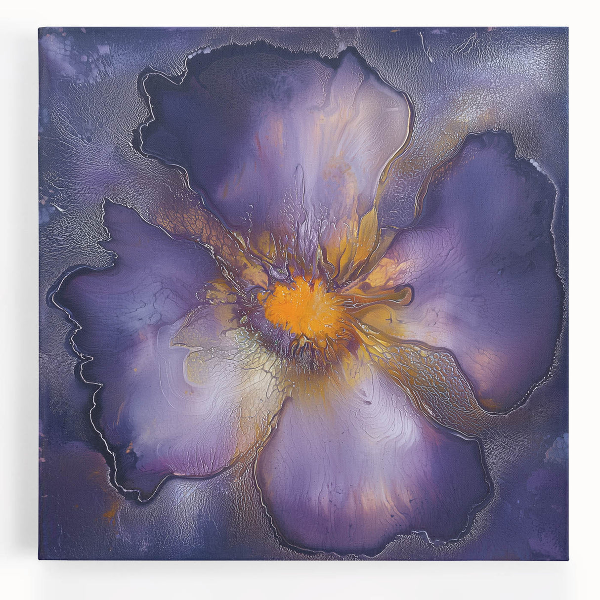 Abstract minimalist stretched canvas artwork displaying a serene blend of soft pastel colors, ideal for modern home decor. The piece features smooth lines and gentle shapes, creating a calming visual experience. Perfect for enhancing living spaces or offices with a touch of contemporary elegance.