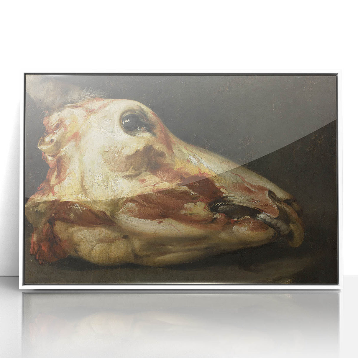 Romanticism Art: Skinned Ox Head - Goya's Historical Canvas Print