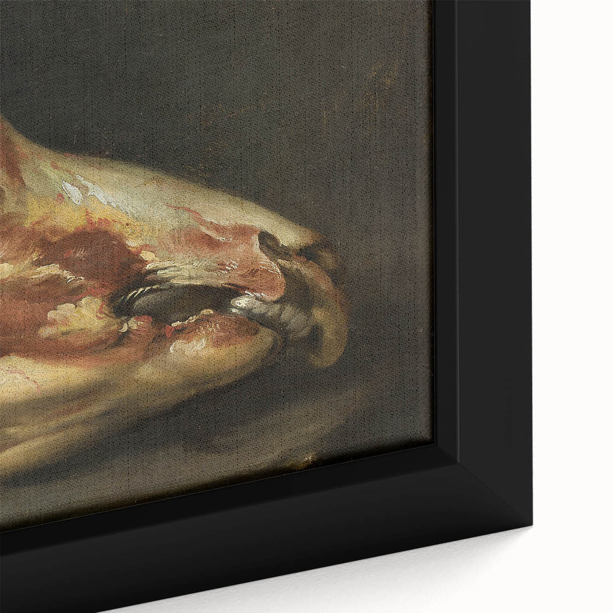 Romanticism Art: Skinned Ox Head - Goya's Historical Canvas Print