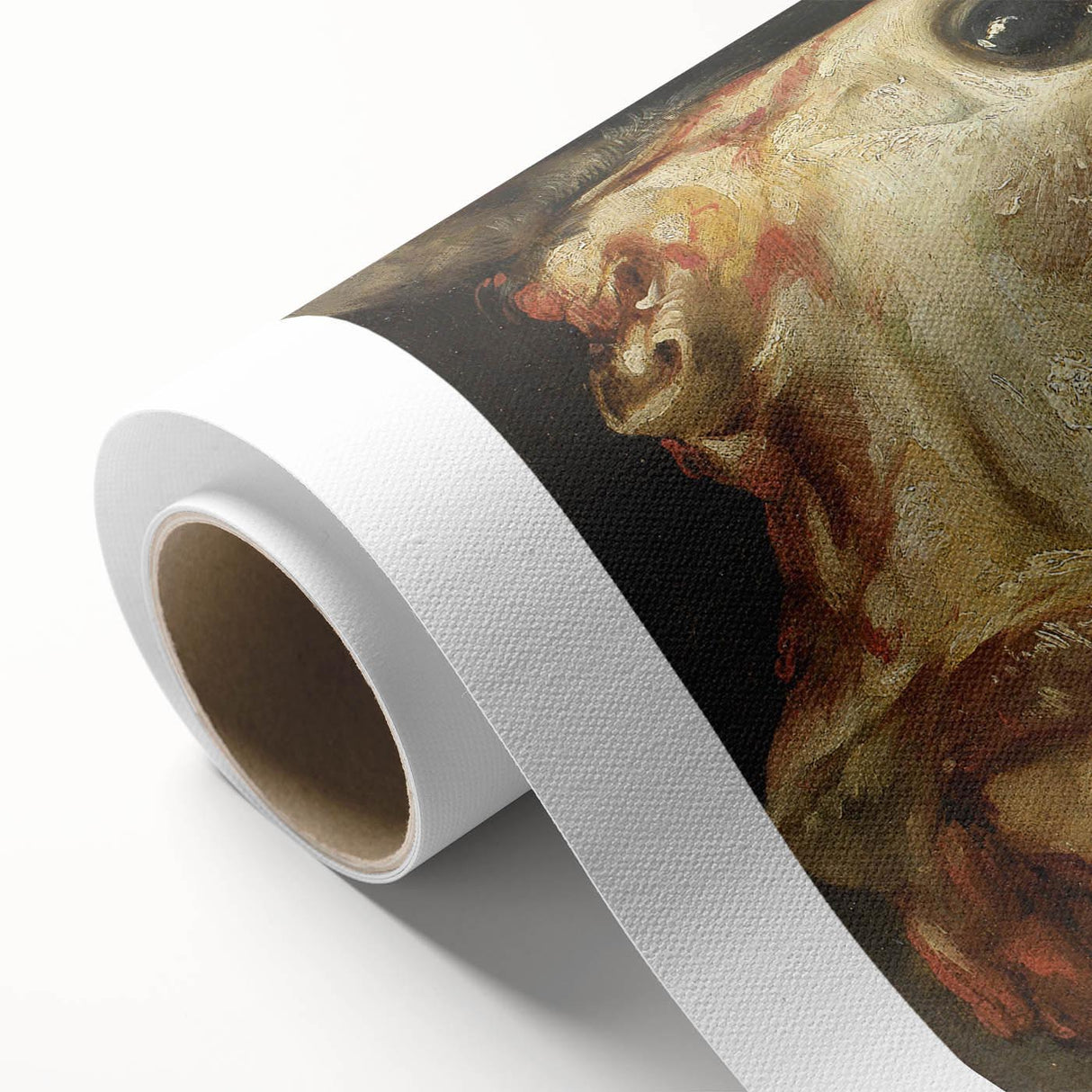 Romanticism Art: Skinned Ox Head - Goya's Historical Canvas Print