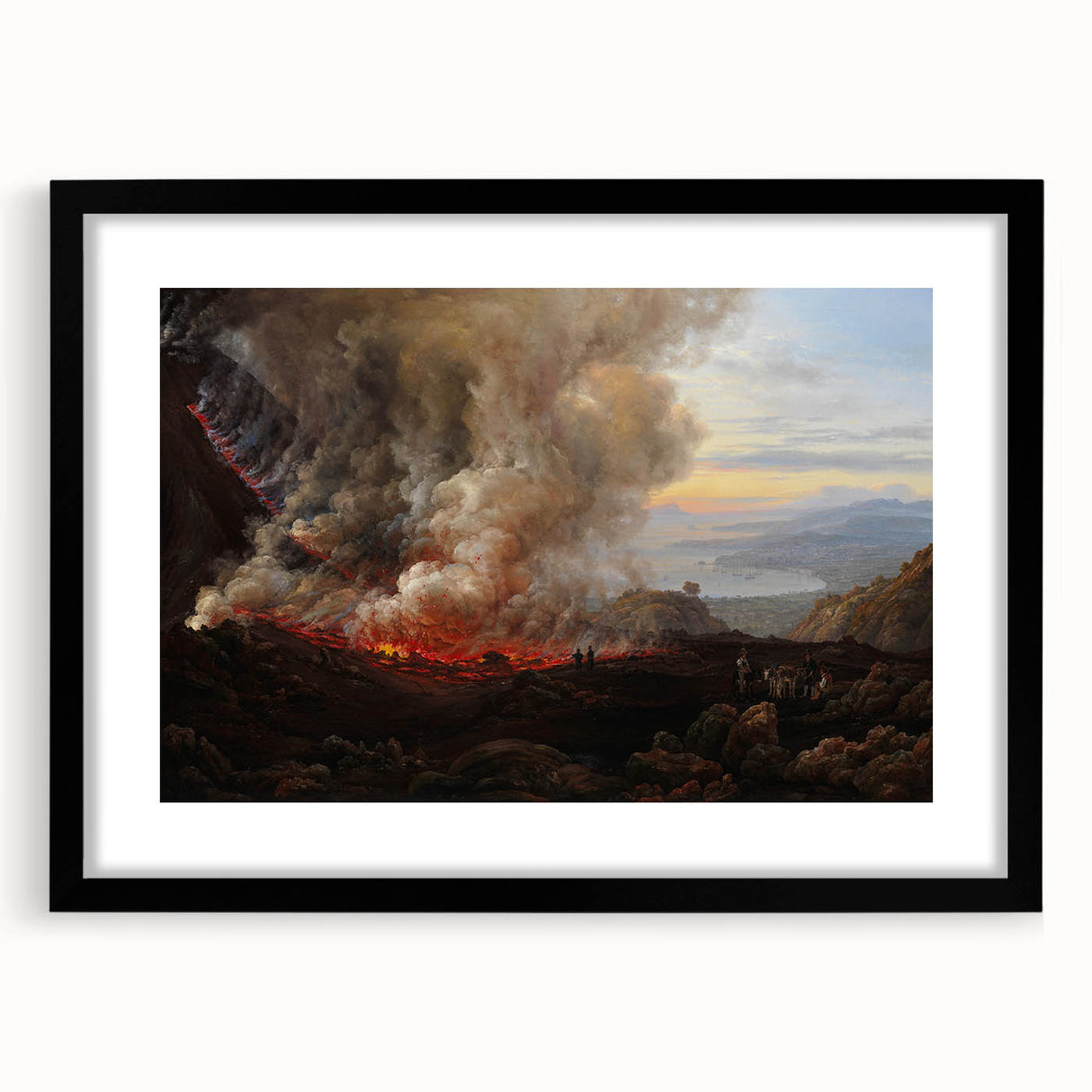 Romanticism Art: Eruption of Vesuvius - Historical Canvas Print