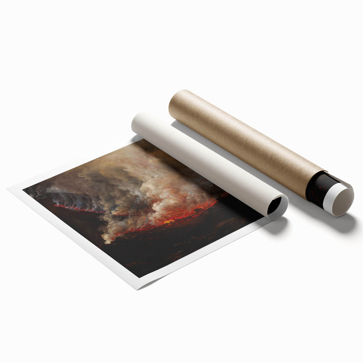 Romanticism Art: Eruption of Vesuvius - Historical Canvas Print