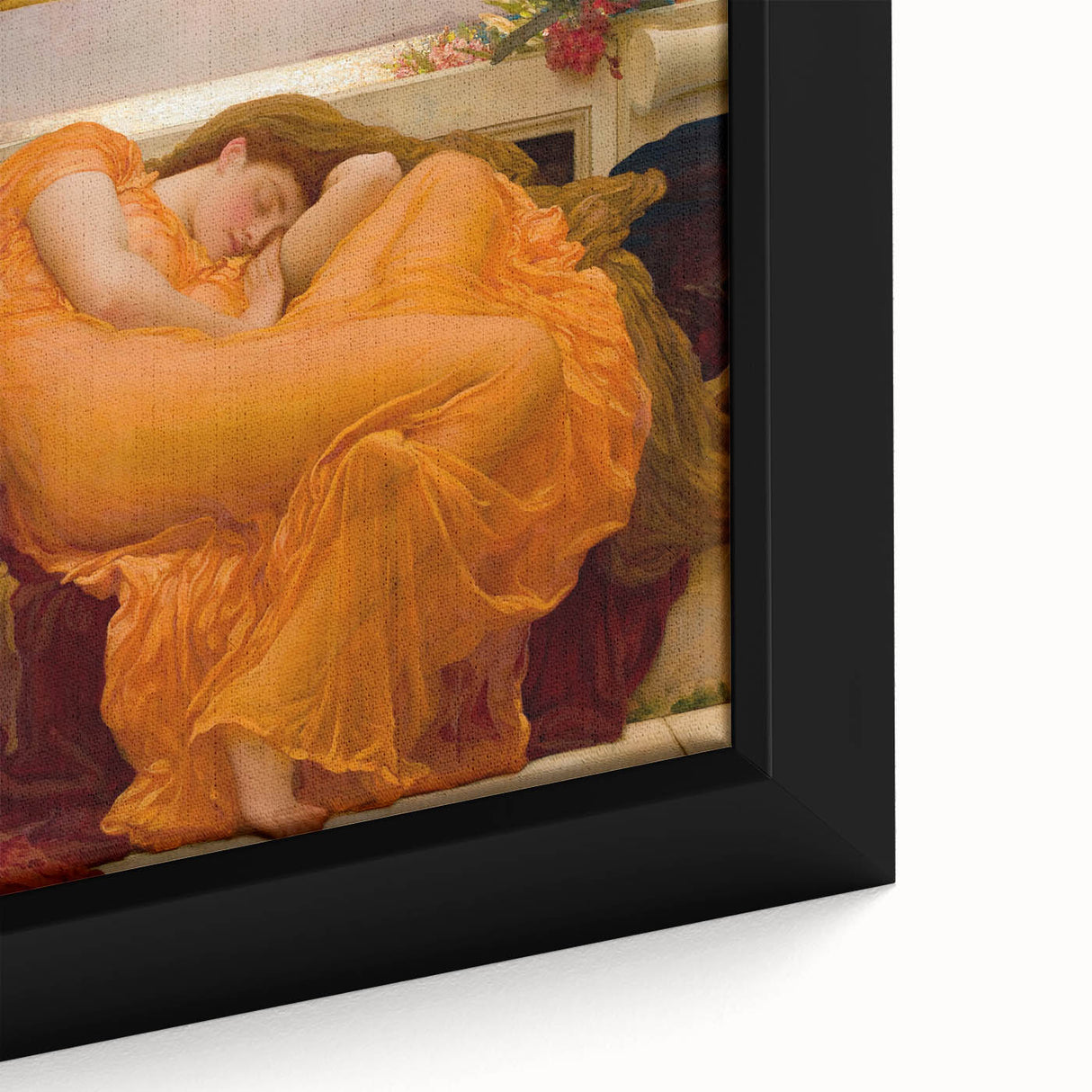 "Romanticism Art: Flaming June - Historical Canvas Print Masterpiece"