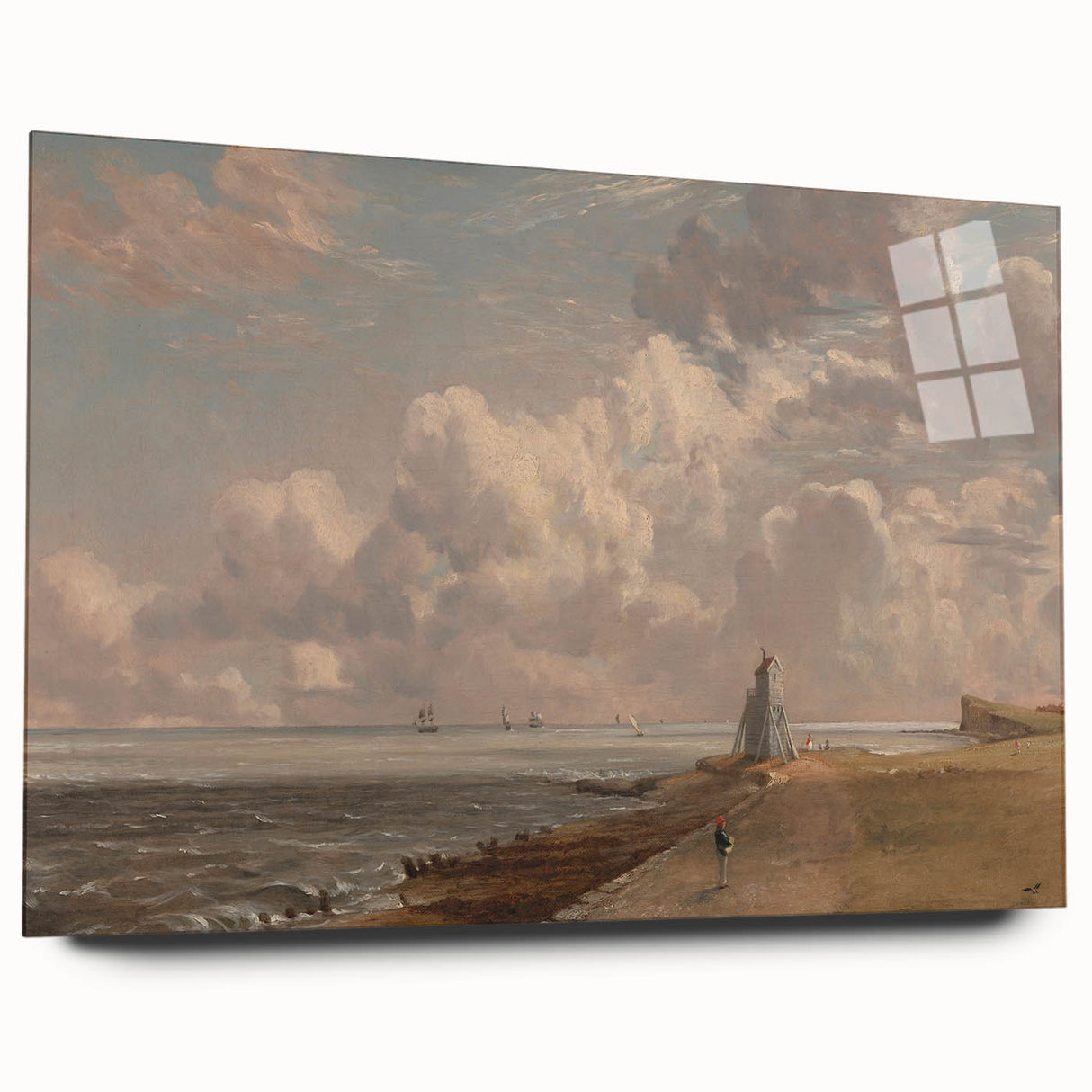 Harwich Lighthouse Romantic Landscape - Canvas by John Constable