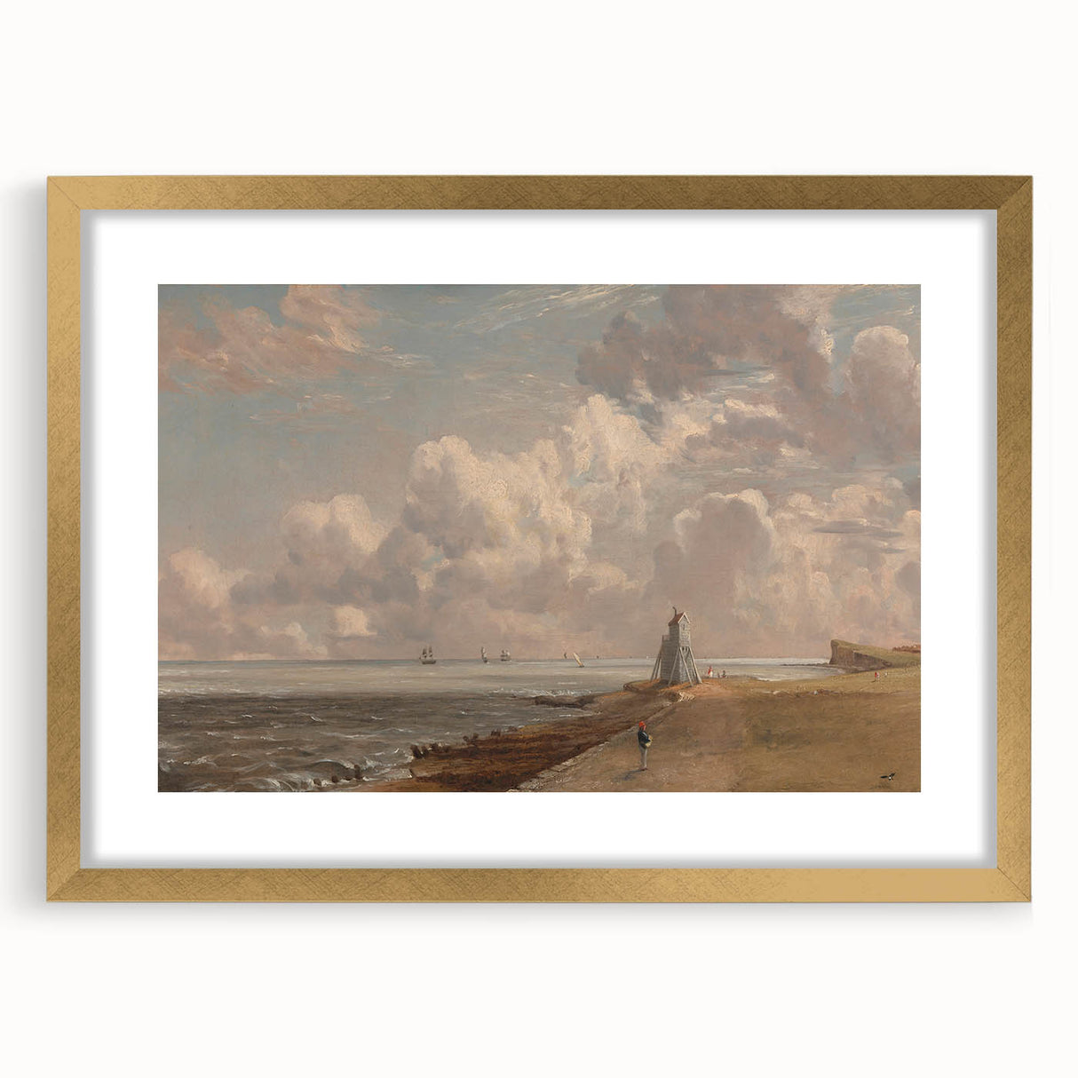 Harwich Lighthouse Romantic Landscape - Canvas by John Constable