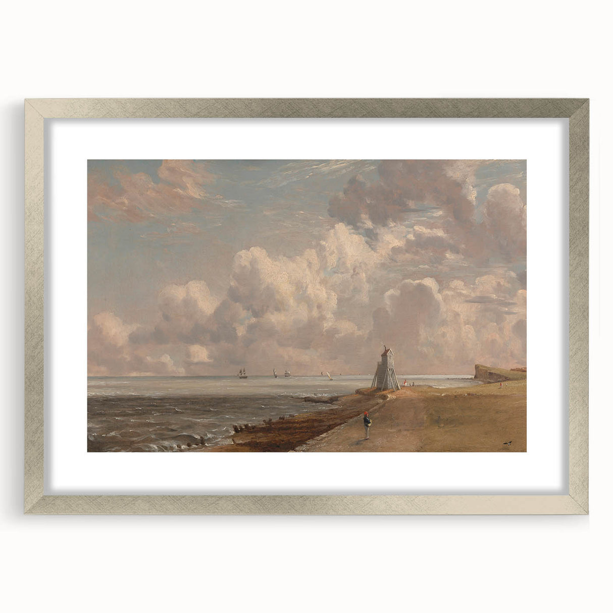 Harwich Lighthouse Romantic Landscape - Canvas by John Constable