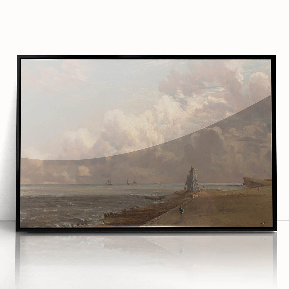 Harwich Lighthouse Romantic Landscape - Canvas by John Constable