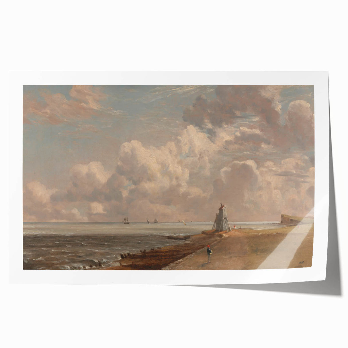 Harwich Lighthouse Romantic Landscape - Canvas by John Constable
