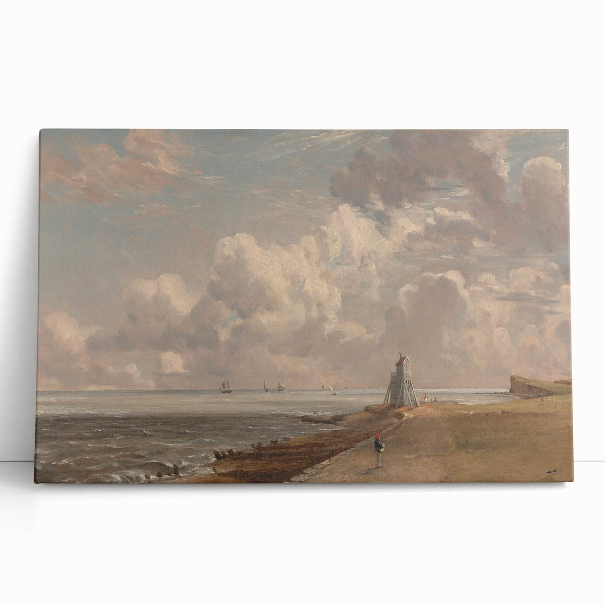 Harwich Lighthouse Romantic Landscape - Canvas by John Constable