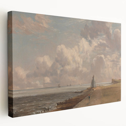 Harwich Lighthouse Romantic Landscape - Canvas by John Constable