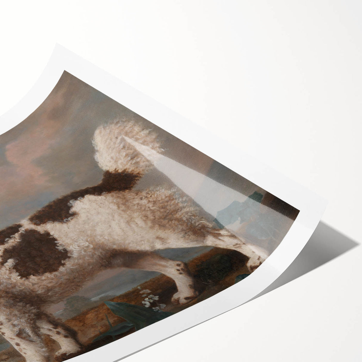 Brown and White Spaniel - Romanticism Dog Portrait by George Stubbs