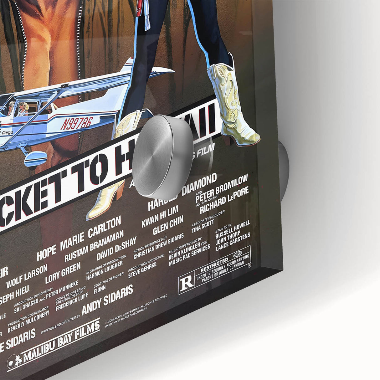 Retro Hard Ticket to Hawaii Poster Art - Vintage Action Movie Prints