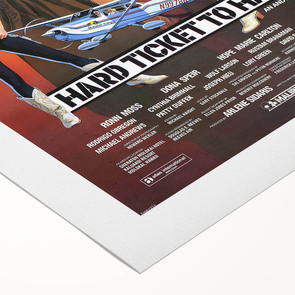 Retro Hard Ticket to Hawaii Poster Art - Vintage Action Movie Prints