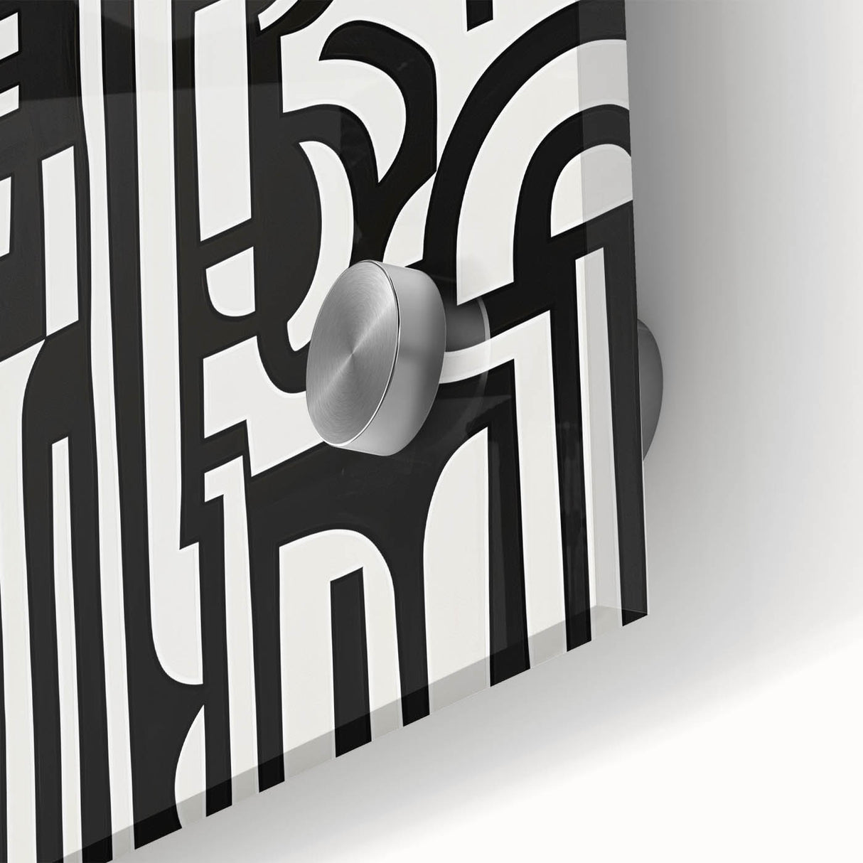 Black and White Bedroom Wall Art – Modern Abstract Canvas Print