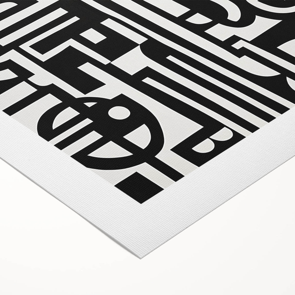 Black and White Bedroom Wall Art – Modern Abstract Canvas Print