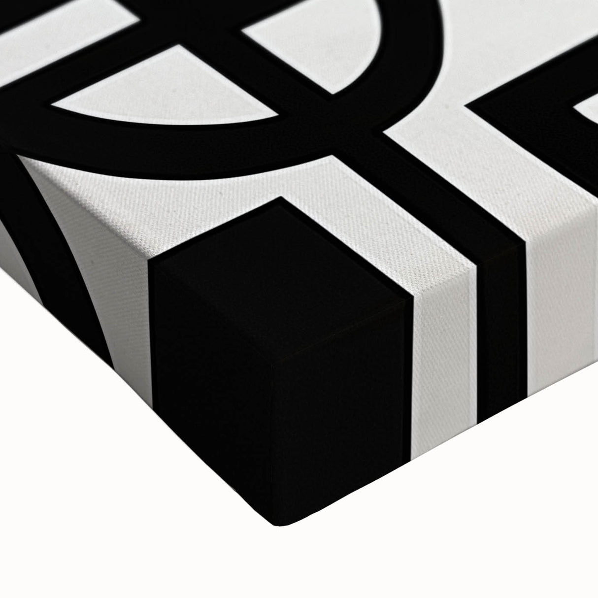 Black and White Bedroom Wall Art – Modern Abstract Canvas Print